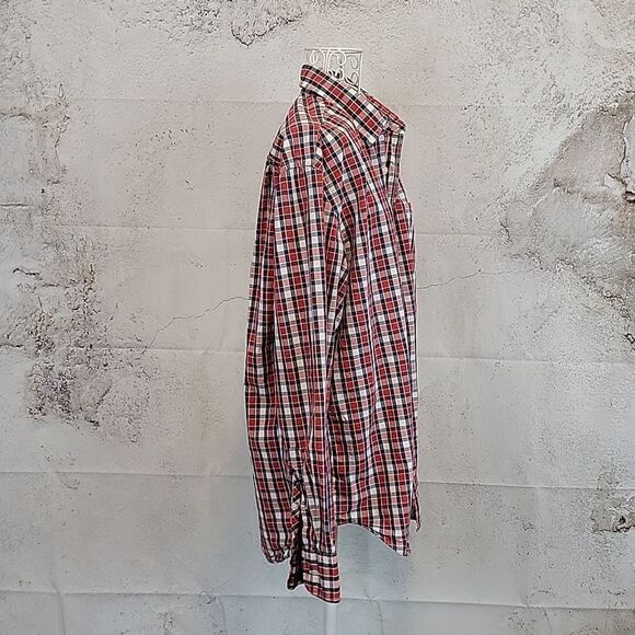 Blue by Pronto Uomo checkered plaid button-down shirt Men's Size L - Picture 5 of 10